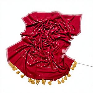 ผ้าส่าหรีทอจากฝ้ายของอัคชัย ชาร์มา พร้อมเสื้อคลุม  แบบเรียบง่าย แห้งเร็ว น้ำหนักเบา เป็นมิตรกับสิ่งแวดล้อม  เหมาะสำหรับงานแต่งงานสำหรับเด็กผู้หญิง - Product Image 1