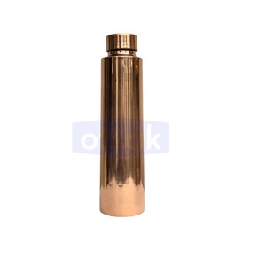 Plain Classic Eco-Friendly Copper Drinking Water Bottle Leakproof Durable Reusable Stocked Portable Daily Hydration Home Office - Product Image 5
