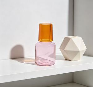 Carafe et verre à eau en verre coloré personnalisés au design créatif, résistants à <span class=keywords><strong>la</strong></span> chaleur, pour <span class=keywords><strong>la</strong></span> maison, <span class=keywords><strong>la</strong></span> chambre et les cadeaux - Product Image 3