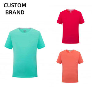 Camiseta deportiva ajustada transpirable de marca personalizada para correr, absorbente y cómoda para el ejercicio de verano - Product Image 1