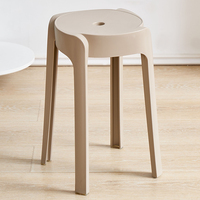 Chaise de salle à manger d'extérieur empilable confortable au design moderne, tabouret pour salon, mobilier de maison en plastique rond, couleur personnalisée