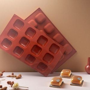 Tangchu <b>Square</b> Pillow Chocolate Mousse Cake Silicone Oven Safe Baking <b>Tool</b> DIY Handmade Soap Mold - Product Image 2