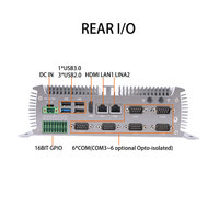 PC Industrial Robusto sin Ventilador J1900 Quad Core, 6 Puertos COM RS232 RS485, Doble LAN, Amplio Voltaje, GPIO de 16 Bits, Sistema de Control de Automatización, en Stock