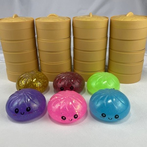 Juguete Antiestrés de Baozi, Char Siu Baozi con Expresión Realista, Colorido, de Rebote Lento, Juego de Dumplings para Bebés - Product Image 1