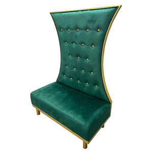 Màu xanh lá cây nhung cao trở lại Vua ảnh hiển thị nhà hàng gian hàng ghế sofa chỗ ngồi - Product Image 3