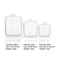 Bouteilles de parfum en verre avec logo personnalisé Rasasis de 30 à 100ml Bouteilles d'eau vides en verre avec logo personnalisé