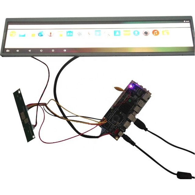 Smart Android Ultra Wide TFT LCD bar 19 Inch bar LCD  Display for Supermarket Shelf