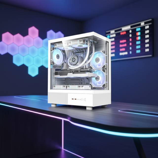 High Performance Gaming Desktop PC I7-13700F RTX 4070, 32GB RAM 1TB NVMe SSD, Panoramic Case, Full Set for Live Streaming