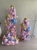 L-R342 Arche de gâteau personnalisée de haute qualité, décoration florale artificielle pour mariage, demande en mariage, fête, Saint-Valentin