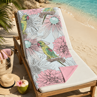 Serviettes de plage personnalisées en gros, séchage rapide, imprimées sur mesure, sans sable, en microfibre