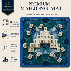 Tapis de mahjong américain de luxe moderne de haute qualité en microfibre de polyester, antidérapant, silencieux, imperméable, pliable et écologique - Product Image 1