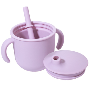 Vente en gros de gobelets d'apprentissage en silicone pour bébés de <span class=keywords><strong>6</strong></span>, 12 et 18 <span class=keywords><strong>mois</strong></span>, gobelet à paille pour bébé - Product Image 2