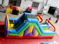Toboggan gonflable commercial extérieur, combo de jeux gonflables, obstacle, aire de jeux gonflable, maison de rebond, parcours d'obstacles gonflable