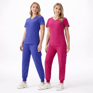 Conjunto de Uniforme Médico Unisex 2026 de Tela Transpirable con Bolsillos con Cremallera, Uniformes Médicos Personalizados de Alta Calidad y Suaves - Product Image 2