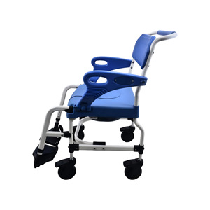 Wei Xuankang Commode Chair Royal Blue With <b>Wheels</b> For Elderly Bathroom Use - Product Image 4
