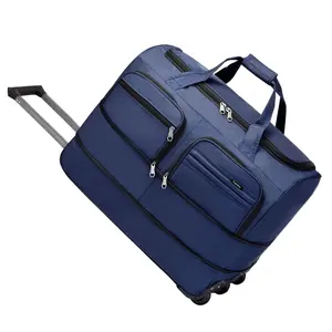 Borsa Trolley alla moda Unisex leggera a breve distanza e bagaglio a bordo per affari impermeabile pieghevole con Logo