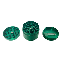 Vente en gros broyeur à fumée rose portable autre main avec logo personnalisé mini broyeur à herbe à tabac en alliage de zinc à 4 couches en métal pour fumer