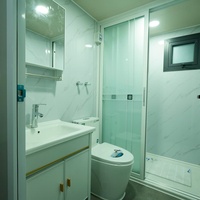 Maison conteneur pliable de 20 pieds, résistante au vent, durable, écologique, imperméable, kit de maisonnette facile à assembler pour la vie des adultes