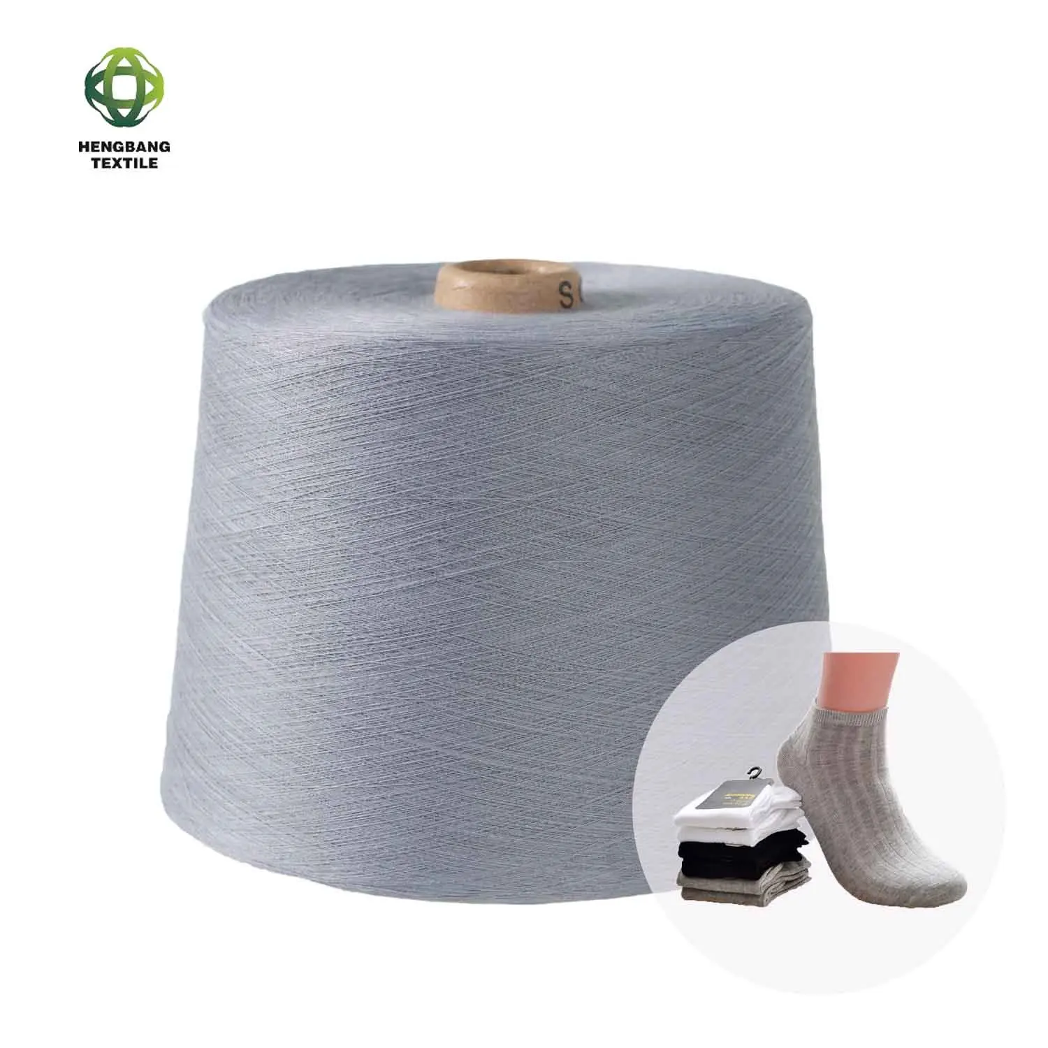 Hengbang 직물 핫 세일 싼 가격 재생된 면 털실 뜨개질을 하는 면 털실 제조자 면 양말 털실 공장