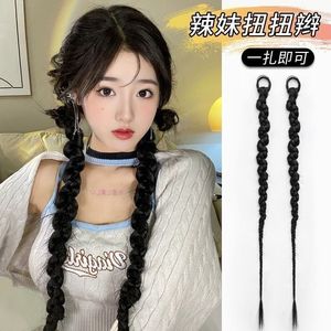 <b>Boxer</b> Braid Wig Long Thick Twisted Braids Hair Tie Chinese Style For Miss - Product Image 3