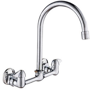 Robinet mélangeur à double poignée d'origine chinoise, en laiton, traitement de surface chromé, pour salle de bain - Product Image 1