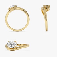 Bague de fiançailles solitaire ovale personnalisée de 3 carats en diamant de laboratoire, or massif 18 carats, certifiée IGI, couleur DEF CVD/HPHT
