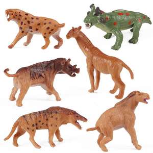 Yxs Juego <span class=keywords><strong>de</strong></span> Modelos <span class=keywords><strong>de</strong></span> Animales Prehistóricos <span class=keywords><strong>de</strong></span> Simulación Cognitiva para Niños, Mini Set <span class=keywords><strong>de</strong></span> Tigre <span class=keywords><strong>Dientes</strong></span> <span class=keywords><strong>de</strong></span> Sable, Rinoceronte con Cuernos, Mamut <span class=keywords><strong>de</strong></span> Juguete - Product Image 5