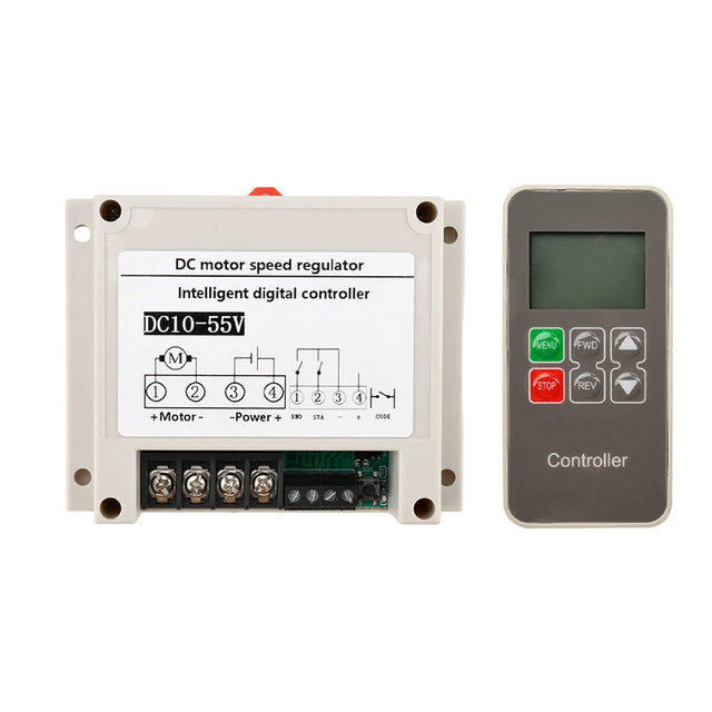 DC10-55V 30A Intelligent Brushed Motor Controller Speed Regulator Integrated Display Remote Control Motor Drive