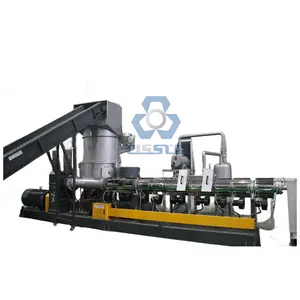 Nueva máquina granuladora de reciclaje de plástico de fibra química PET de residuos, línea de peletización de Material de burbujas