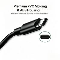 Cable de Carga USB-A a USB-C con Revestimiento de PVC y Conductor de Cobre Estañado para Teléfono Móvil, Cámara, Computadora, Auriculares, Automóvil