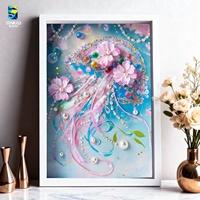 Peinture 3D de méduse de dessin animé de la marque STAR, faite à la main sur toile, imperméable, écologique, haute résolution, anti-UV, DIY