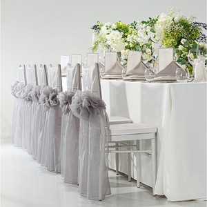 Décoration <span class=keywords><strong>de</strong></span> mariage, hôtel, banquet, nappe en polyester tissé, élastique <span class=keywords><strong>pour</strong></span> housse <span class=keywords><strong>de</strong></span> chaise, assortie à la <span class=keywords><strong>serviette</strong></span>, certifiée OEKO-TEX - Product Image 2