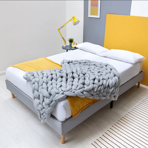 American Style European Luxury Bedroom Furniture King Size <b>Bed</b> <b>Wood</b> Shelter <b>Platform</b> <b>Bed</b> Frames For Home - Product Image 3