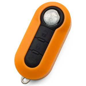 Coque de clé télécommande 3 boutons orange pour véhicule, étui de protection pour clé de voiture, capa para chave de carro, carcasa llave - Product Image 4