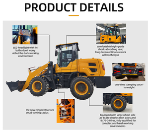 1.8टन 2टन 2.5टन छोटे आकार का व्हील ड्राइव फ्रंट टाइप मिनी लोडर - Product Image 4
