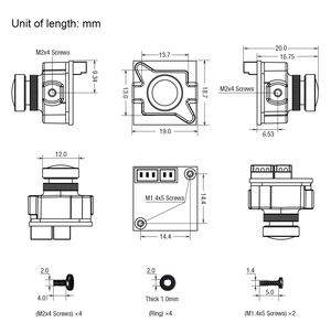 Foxeer Micro Razer 1200TVL FPV máy ảnh có thể chuyển đổi 1.8mm Ống kính 4ms độ trễ - Product Image 4