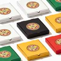 Boîte à pizza pliable écologique de qualité alimentaire personnalisée avec logo, boîte en papier kraft pour pizza, 6/8/9/12/16 pouces
