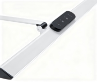 Lampe de bureau LED à pince à spectre complet, alimentation CA, Ra98, protection oculaire, contrôle tactile, gradation progressive et 10 niveaux de luminosité pour l'étude et la lecture
