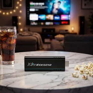 XS97 Stick GEN2 แอนดรอยด์ทีวีสติ๊ก 4K HDR ดองเกิล H618 2GB/16GB 2.4G/5G WiFi IPTV รีโมทสั่งงานด้วยเสียง - Product Image 1