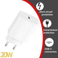 Adaptateur WAWEIS PD 20W USB Type-C à Charge Rapide Prise EU US UK Chargeur Mural pour Téléphone 14 15 Pro