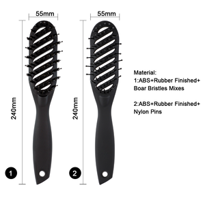 Brosse à <span class=keywords><strong>cheveux</strong></span> frisée et courte pour <span class=keywords><strong>cheveux</strong></span> lisses, séchage rapide, brosse à <span class=keywords><strong>cheveux</strong></span> ventilée pour hommes et femmes - Product Image 2