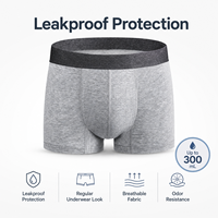 Caleçons Boxers pour Hommes Anti-Fuites Lourdes 300 ml, Séchage Rapide, 5 Couches Anti-Odeur, Contrôle de la Vessie, Vente en Gros