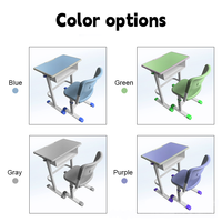 Fabricant chinois de mobilier scolaire en gros : Table de classe avec plateau en plastique, hauteur réglable et fente pour stylo, idéale pour l'étude à domicile