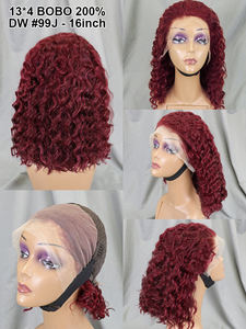 Chaude 99J brut indien <span class=keywords><strong>cheveux</strong></span> avant perruque femmes vierge cuticule aligné 100% <span class=keywords><strong>cheveux</strong></span> humains Transparent dentelle frontale <span class=keywords><strong>cheveux</strong></span> brésiliens vague profonde - Product Image 6