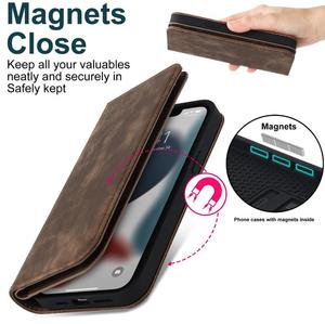 เคสโทรศัพท์มือถือแบบพับได้สำหรับ iPhone 15 ดีไซน์สปอร์ต ป้องกันแรงกระแทก ผลิตจากวัสดุ TPU+PU รองรับการชาร์จไร้สายแบบแม่เหล็กแรงสูง รองรับการใช้งานหลายบัตร - Product Image 3