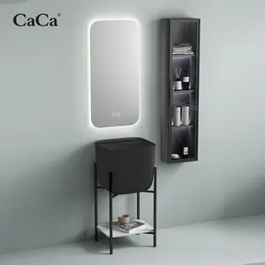 CaCa Customizable Color 1 Piece Wall Mounted Vessel Sink Sanitary Ware Modern Wall Hung Wash Basin For Bathroom