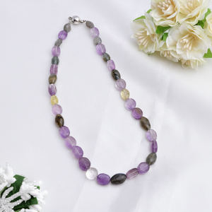 พลอยอเมทิสต์หลากสีธรรมชาติ 139.30 กะรัต พลอยอเมทิสต์แฟนซีหลากสีธรรมชาติ สำหรับทำเครื่องประดับชั้นดี สร้อยคอพลอย - Product Image 1