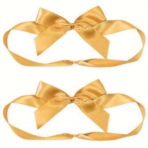 Ruban extensible brillant en satin avec nœud réglable pour mariage, événement, fête, emballage de boîte cadeau, logo personnalisé, livraison en 10-15 jours, 100 pièces/sac, direct usine - Product Image 4