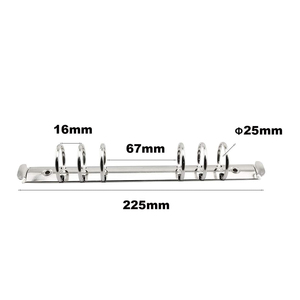 Binder Clip Factory Stationery A5 A6 Silver Gold Metal 6 Mechanism Ring Loose Leaf Binder Ring Binder Clip