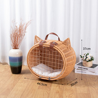 Valise de transport pour chat en plastique, portable, avec roulettes, boîte de voyage pour animaux, lit pour chat, cage de voyage pour voiture, cage à chat créative à poignée, 5 kg